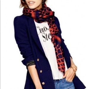 Stella & Dot Union Square Scarf on Red/Navy